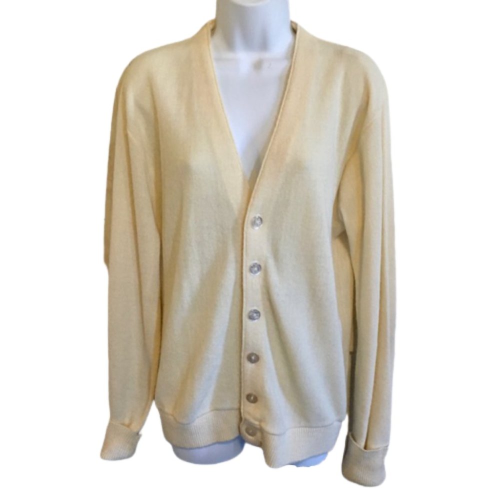 Pebble Beach California Sweater Cardigan V Neck Grandpa Golf Unisex 1980s